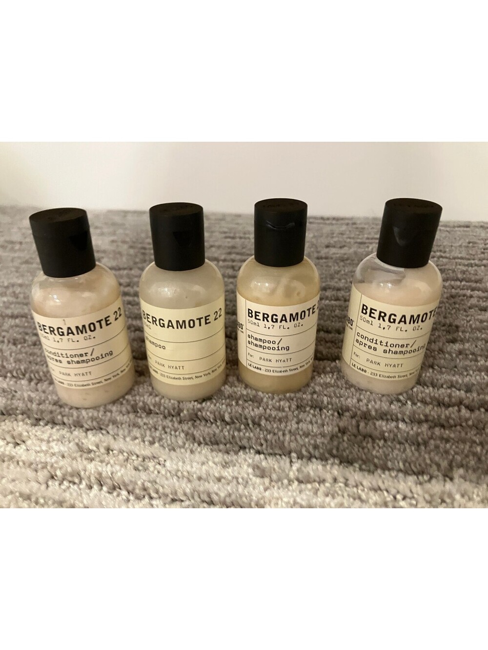 Le Labo Bergamote 22 Hotel Edition Lot (Shampoo & Conditioner) - 4 Pack